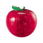 Kolmiulotteinen omena palapeli. Omena on väriltään punainen, varren ja lehden väri on vihreä.