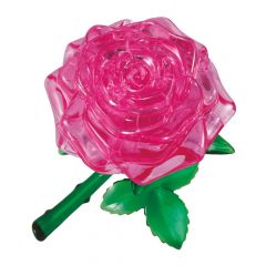 3D palapeli pinkki ruusu