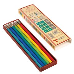 Set of 6 HB pencils, Periodic Table of The Elements. 