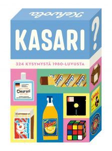 Kasari -kysymyskortit sisältää 324 kysymystä ja vastausta 80-luvulta.