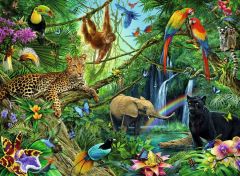 Animals in the Jungle - Ravensburger palapeli 200 XXL palaa