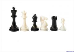 Shakkinappulat - Chess Pieces Nerva Black-White King's hight 95 mm, weighted
