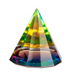 Diamond Cut Glass Pyramid